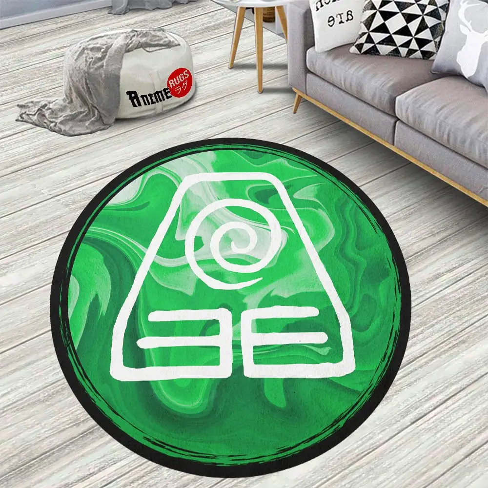 Avatar The Last Airbender Earth Nation Skid-Proof Round Rug