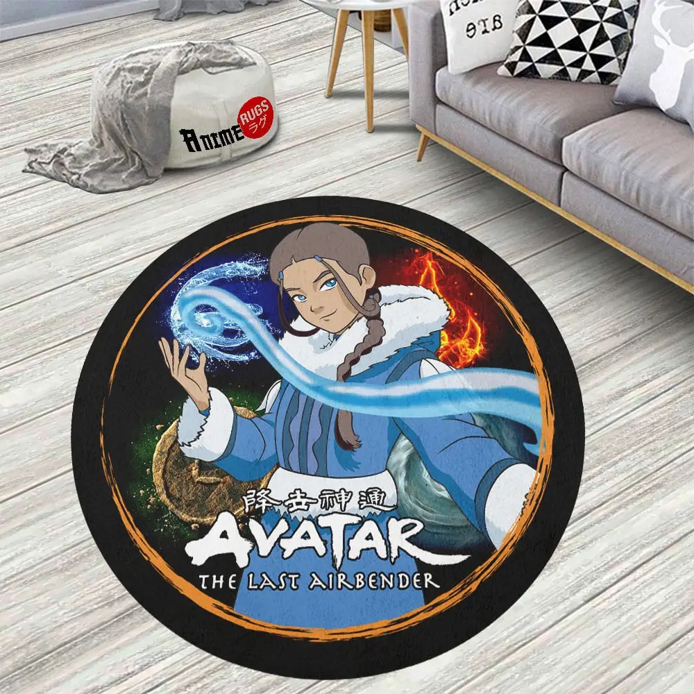Avatar The Last Airbender Katara Skid-Proof Round Rug