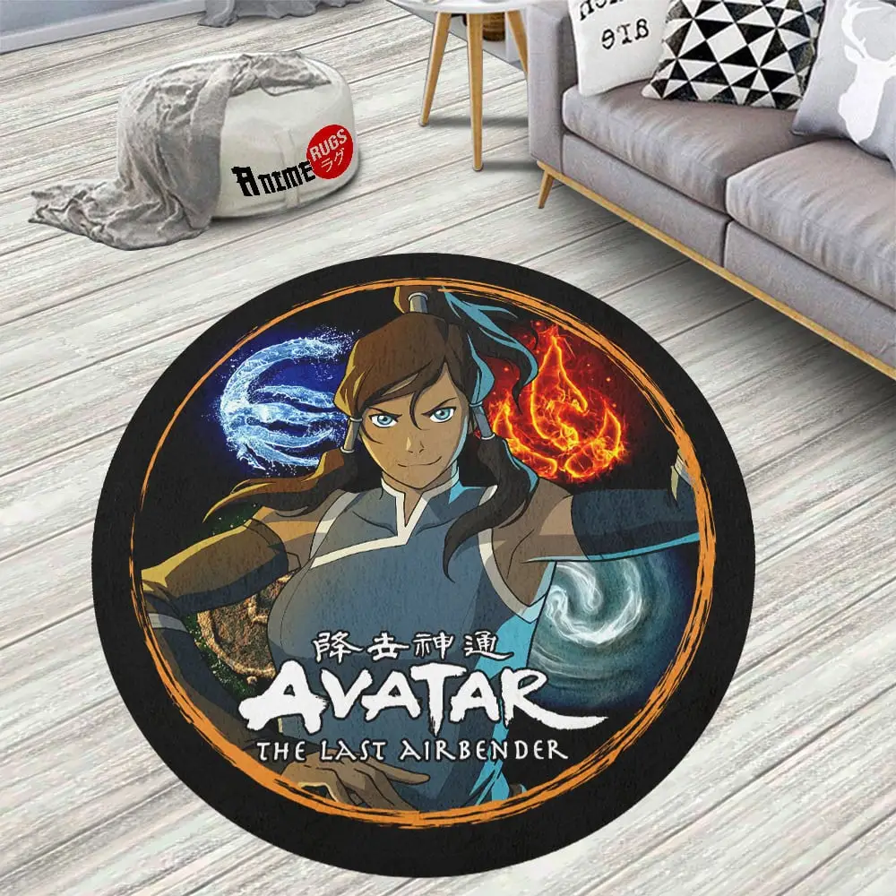 Avatar The Last Airbender Korra Skid-Proof Round Rug