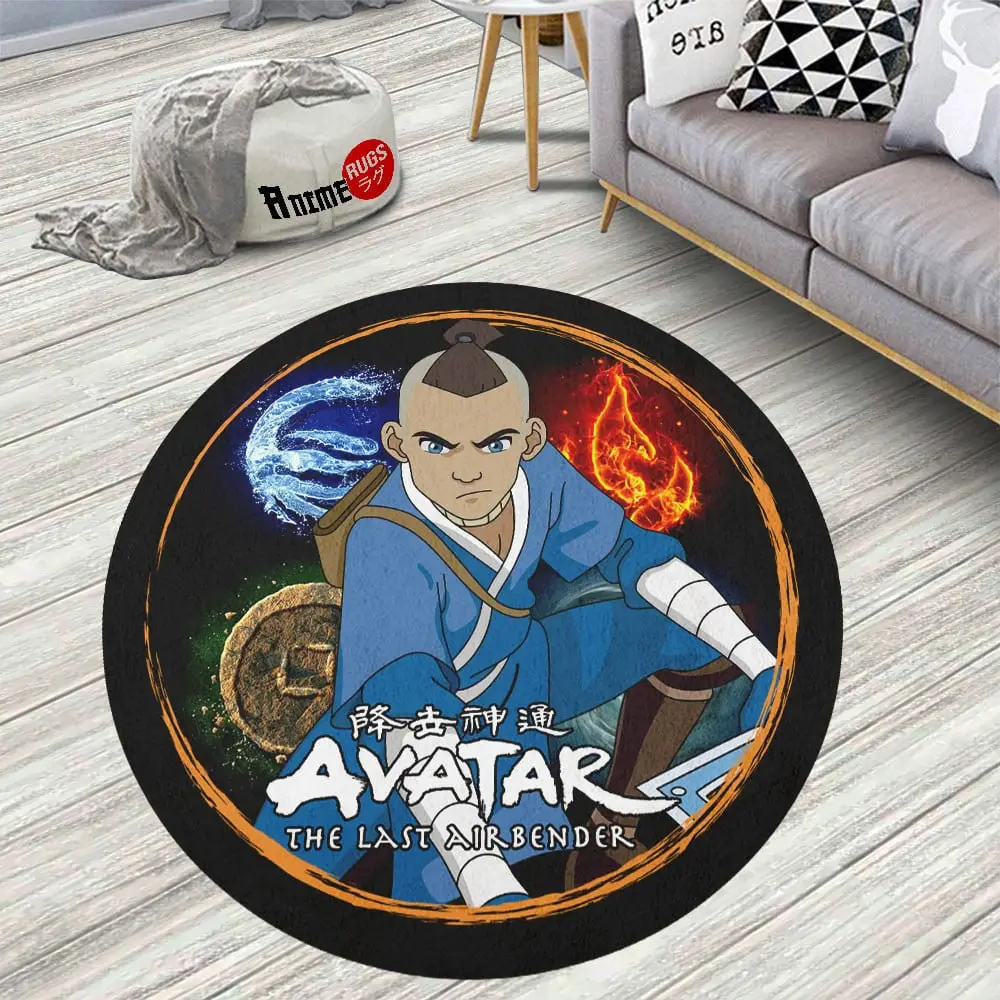 Avatar The Last Airbender Sokka Skid-Proof Round Rug