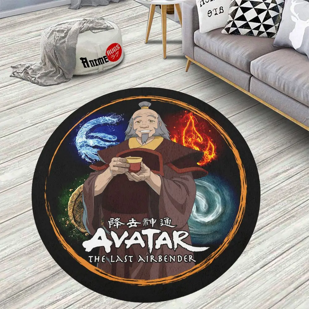 Avatar The Last Airbender Uncle Iroh Skid-Proof Round Rug