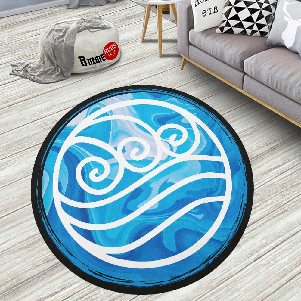 Avatar The Last Airbender Water Nation Skid-Proof Round Rug