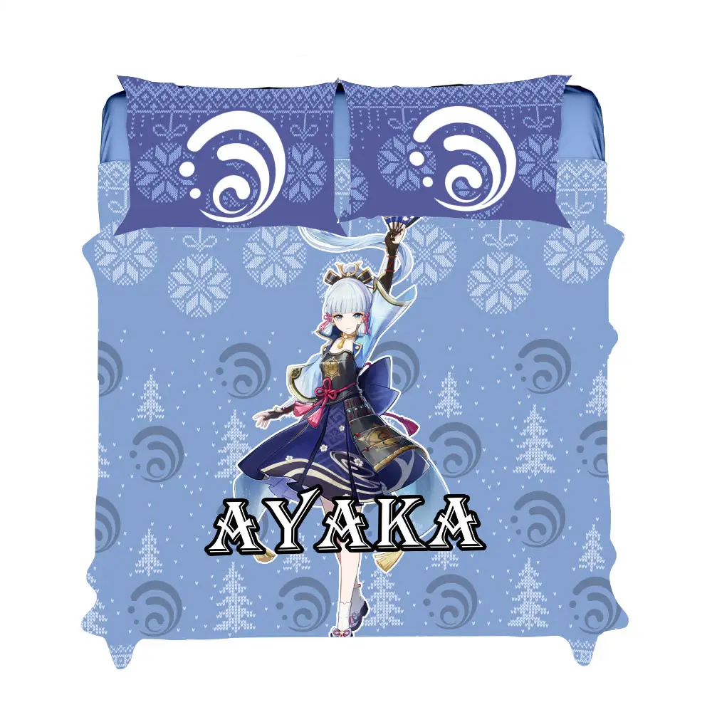 Ayaka Xmas Bedding Set Bed Room Home Decor For Anime Fans
