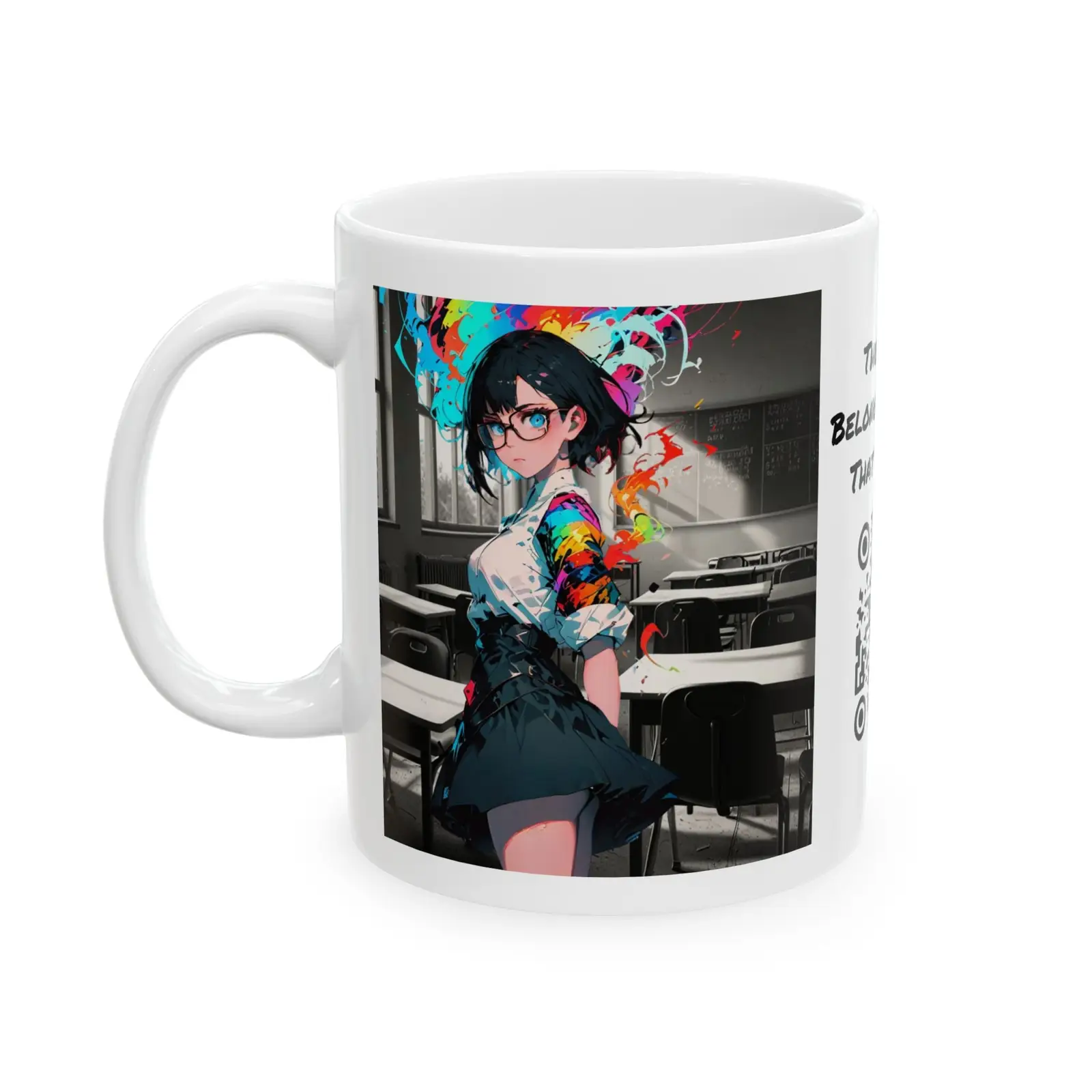 Back 2 Schoolgirl  | Anime | Mixed Medium | Coffee |  Tea |  Hot Chocolate | 11oz