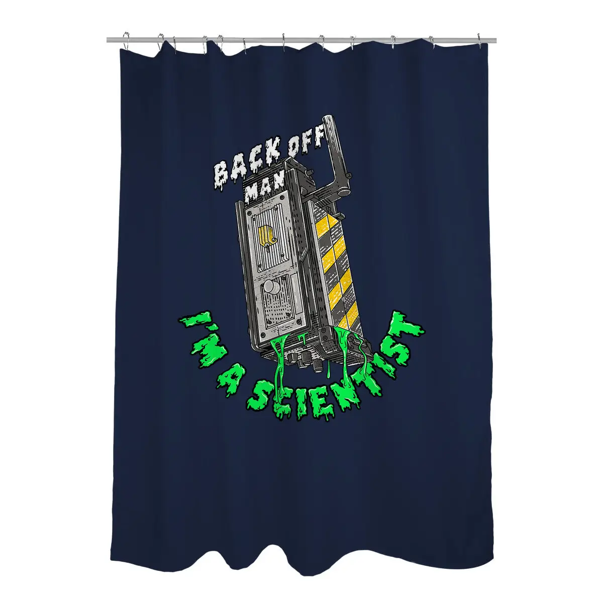 Back Off Man Shower Curtains
