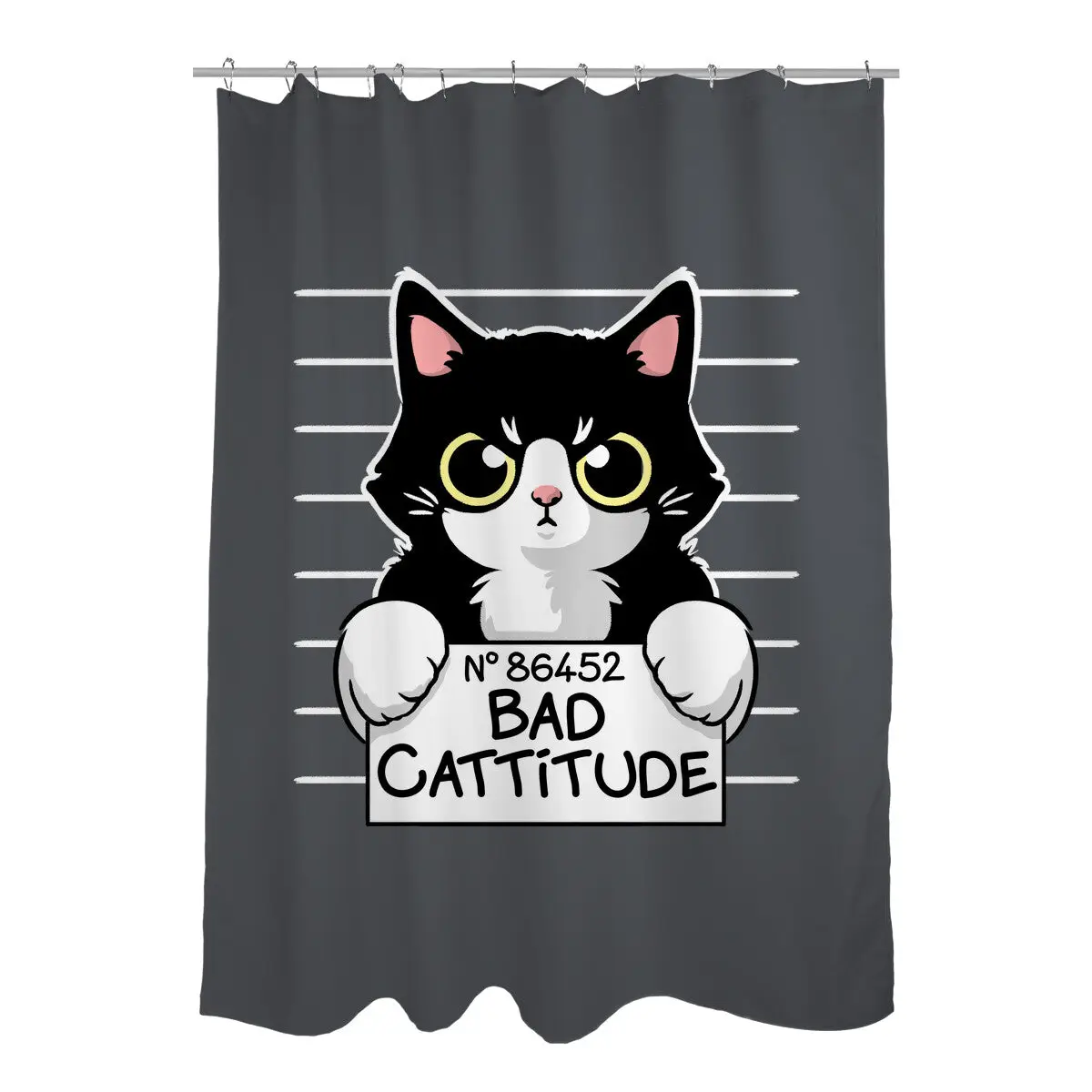Bad Cattitude Shower Curtains