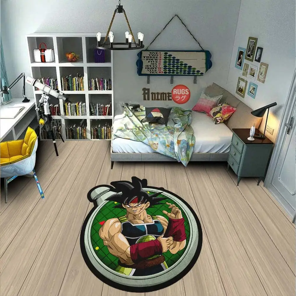 Bardock Shaped Rug Custom Anime Room Decor