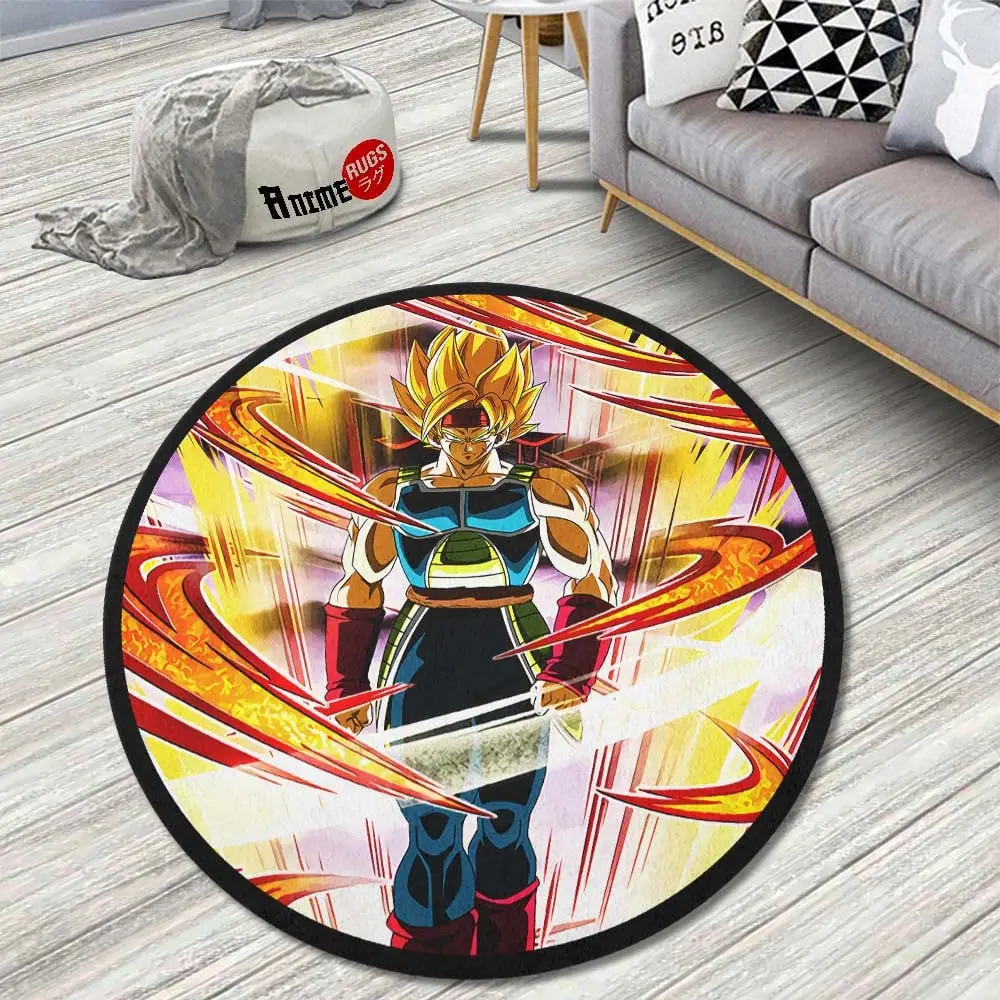 Bardock Skill Round Rug Custom Anime Room Mats