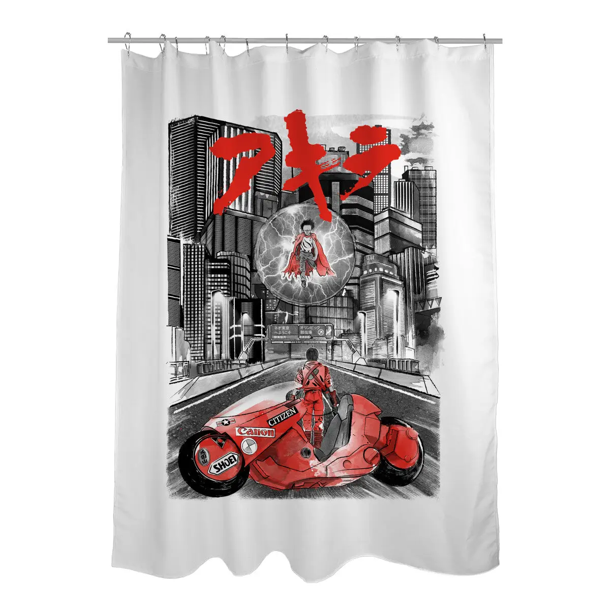 Battle in Neo-Tokyo Shower Curtains