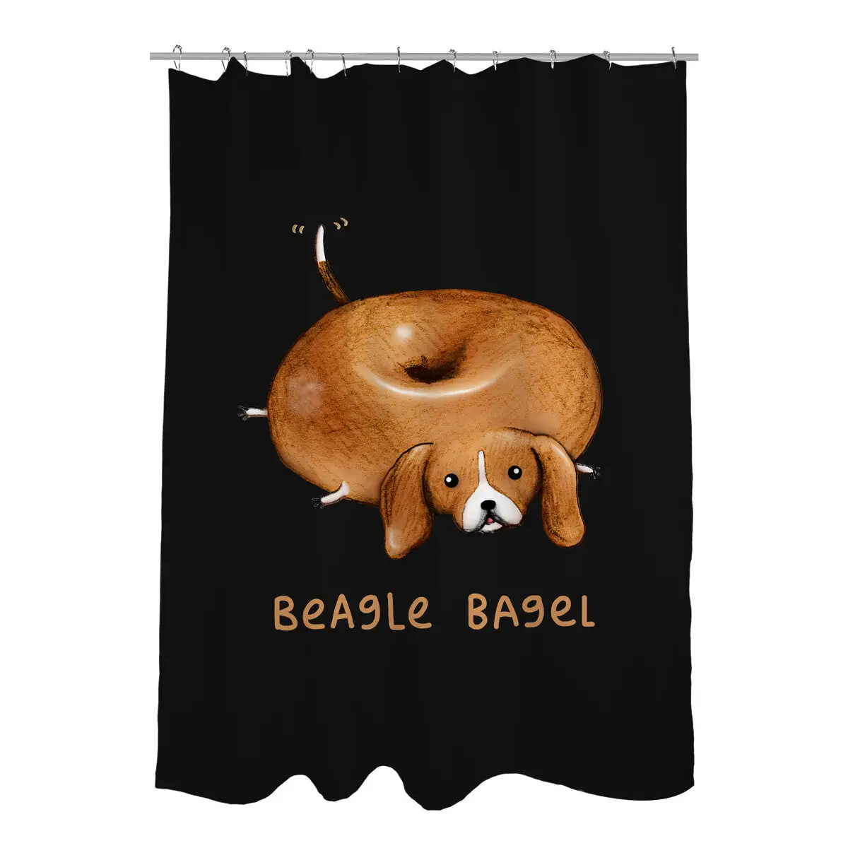 Beagle Bagel Shower Curtains