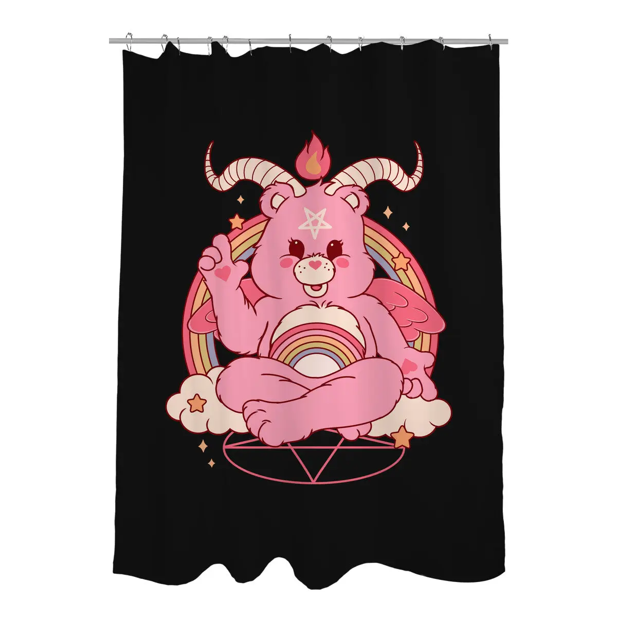 Bearphomet Shower Curtains