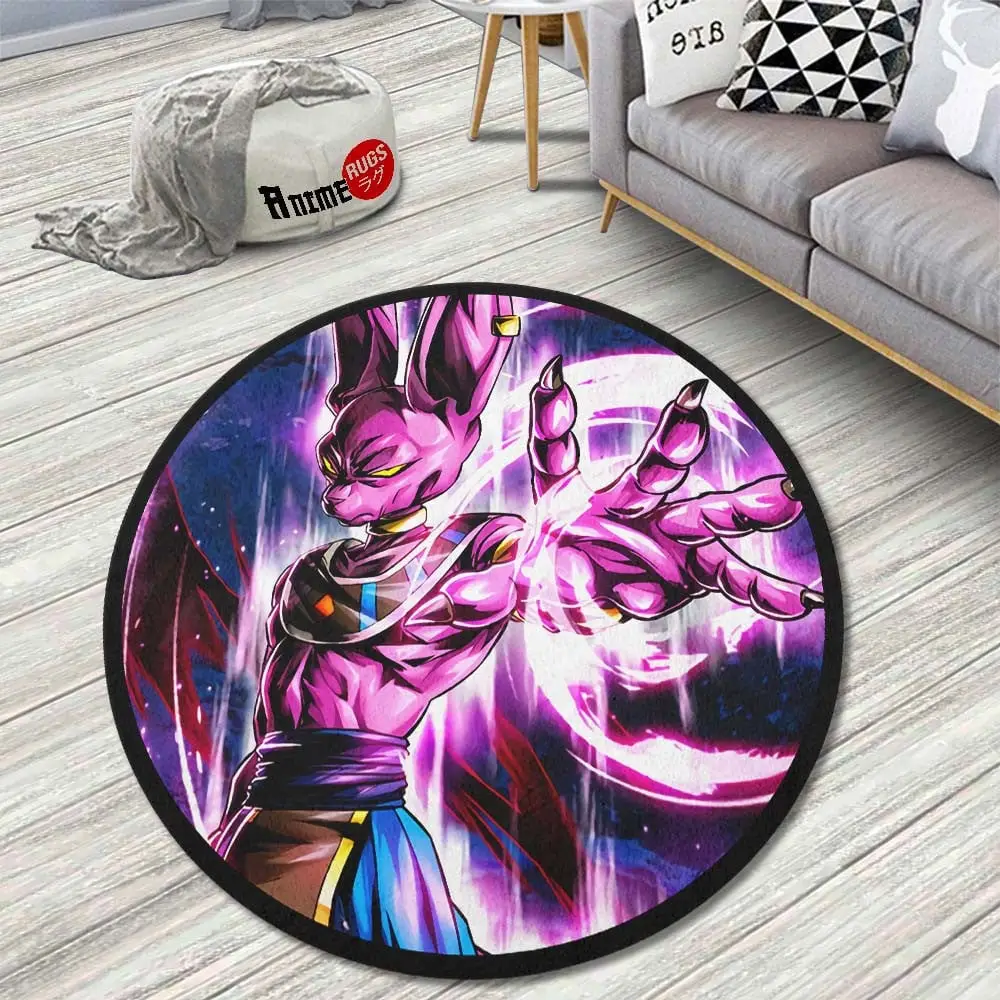 Beerus Skill Round Rug Custom Anime Room Mats