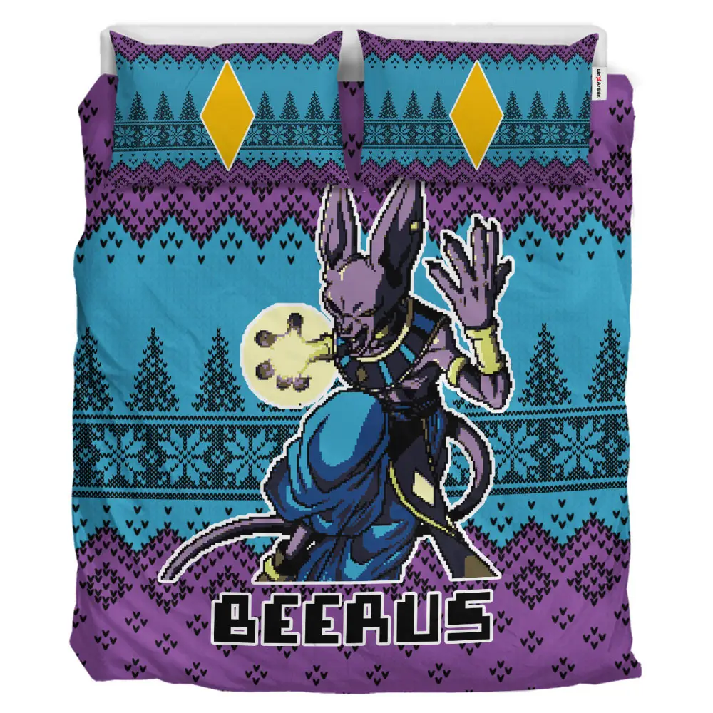 Beerus Xmas Polyester Duvet Cover Set