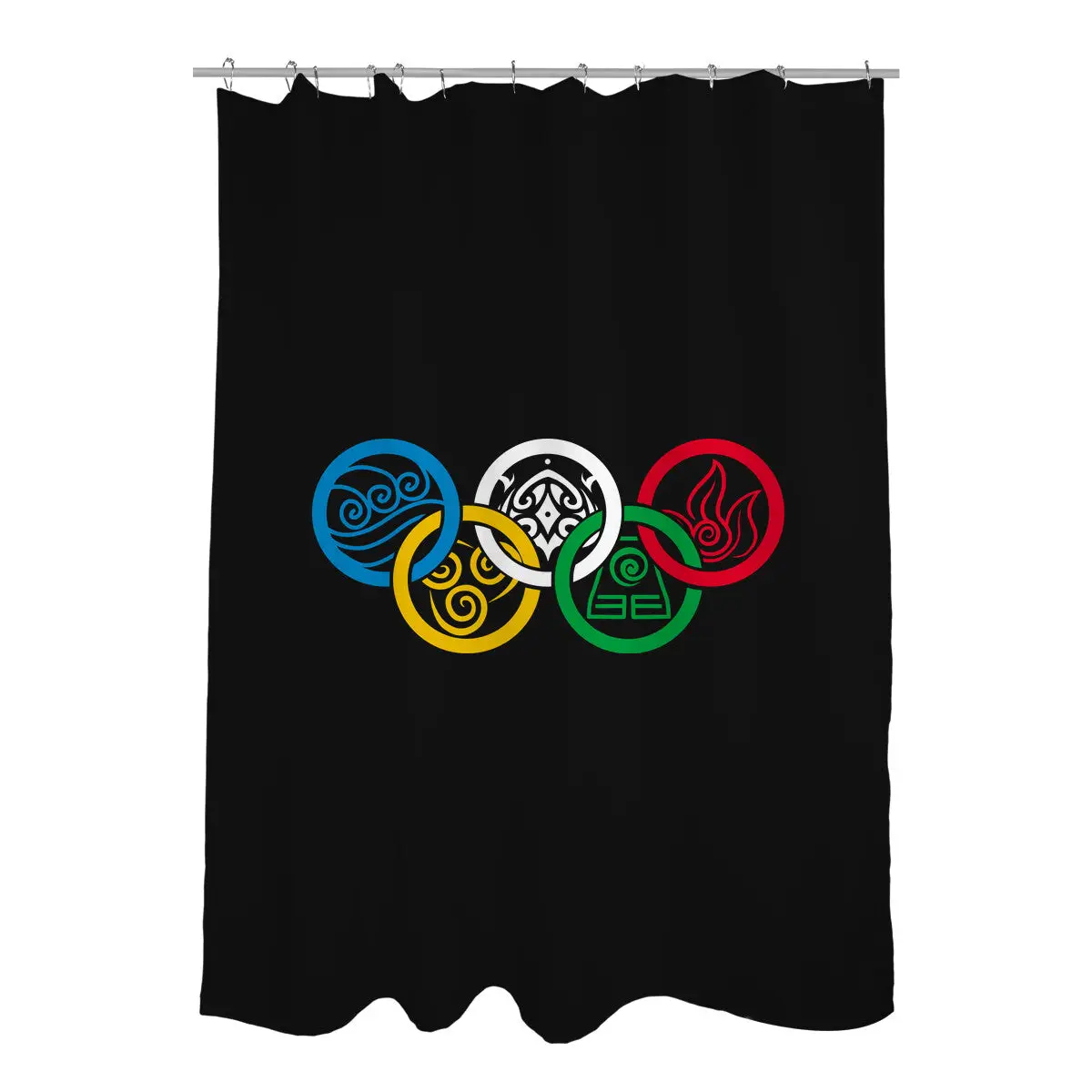 Bending Olympics Shower Curtains