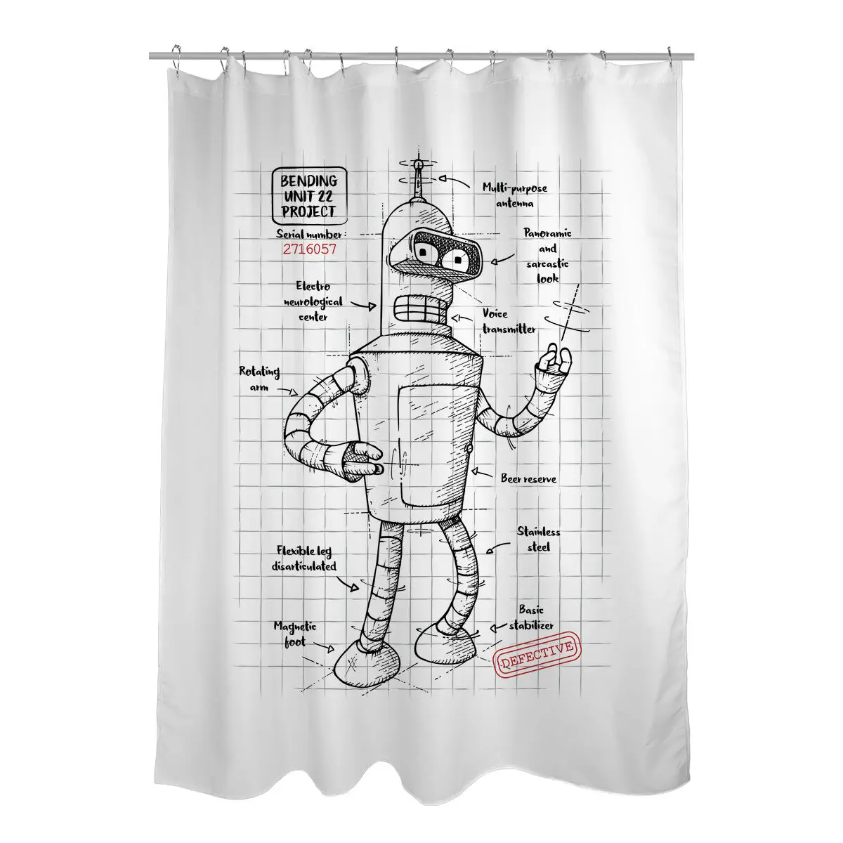 Bending Unit 22 Shower Curtains