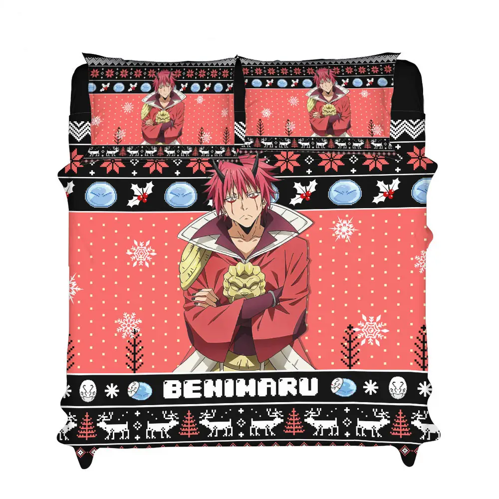 Benimaru Xmas Bedding Set Bed Room Home Decor For Anime Fans