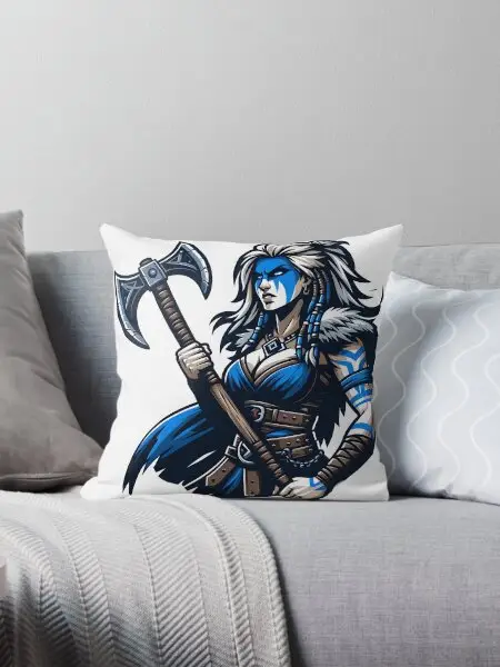 Berserk woman Throw Pillow