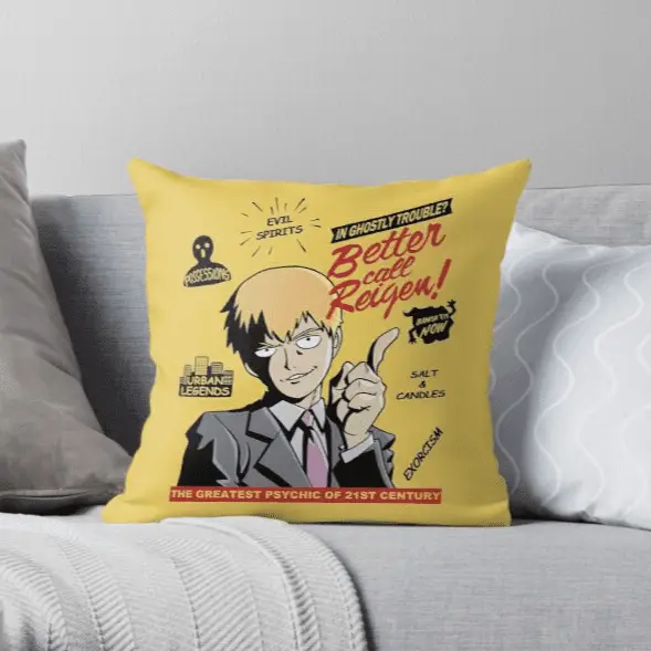 Better Call Reigen Cushion For Mob Psycho Fans