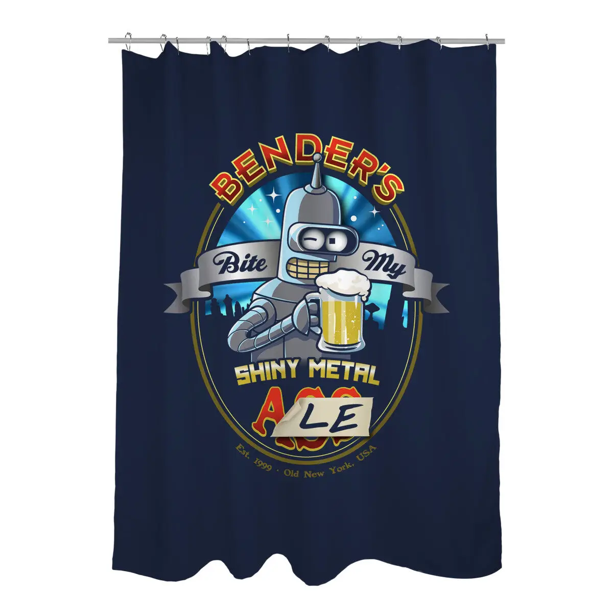 Bite My Shiny Metal Ale Shower Curtains