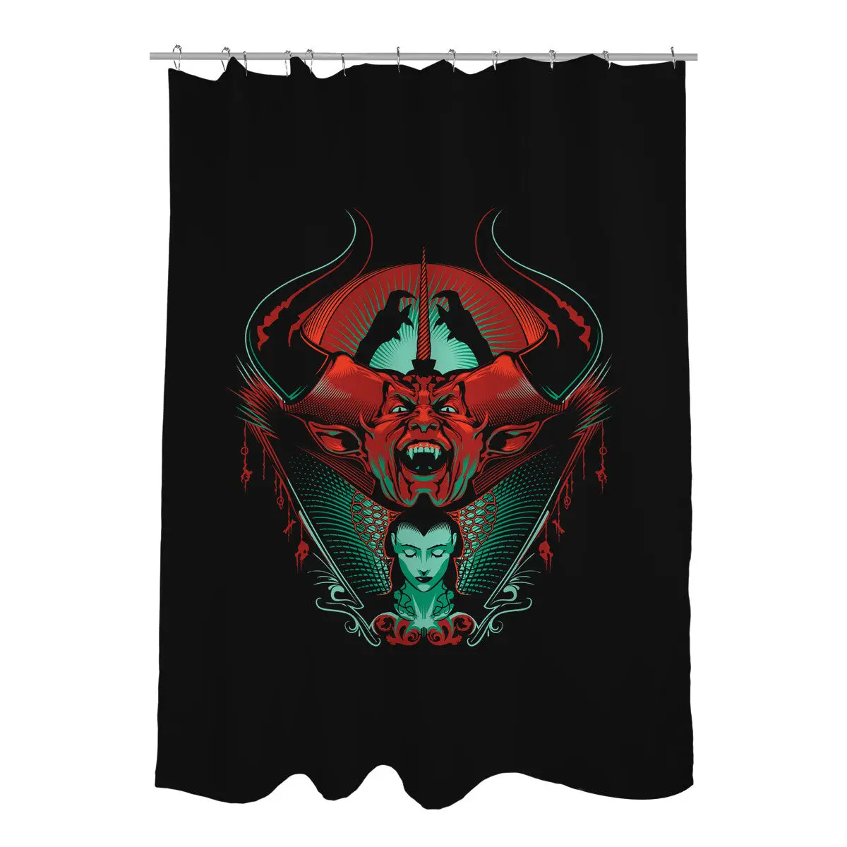 Black as Midnight, Black as Pitch Shower Curtains