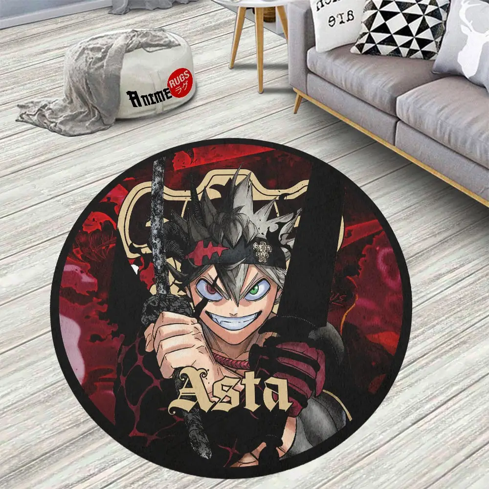 Black Bull Asta Skid-Proof Round Rug