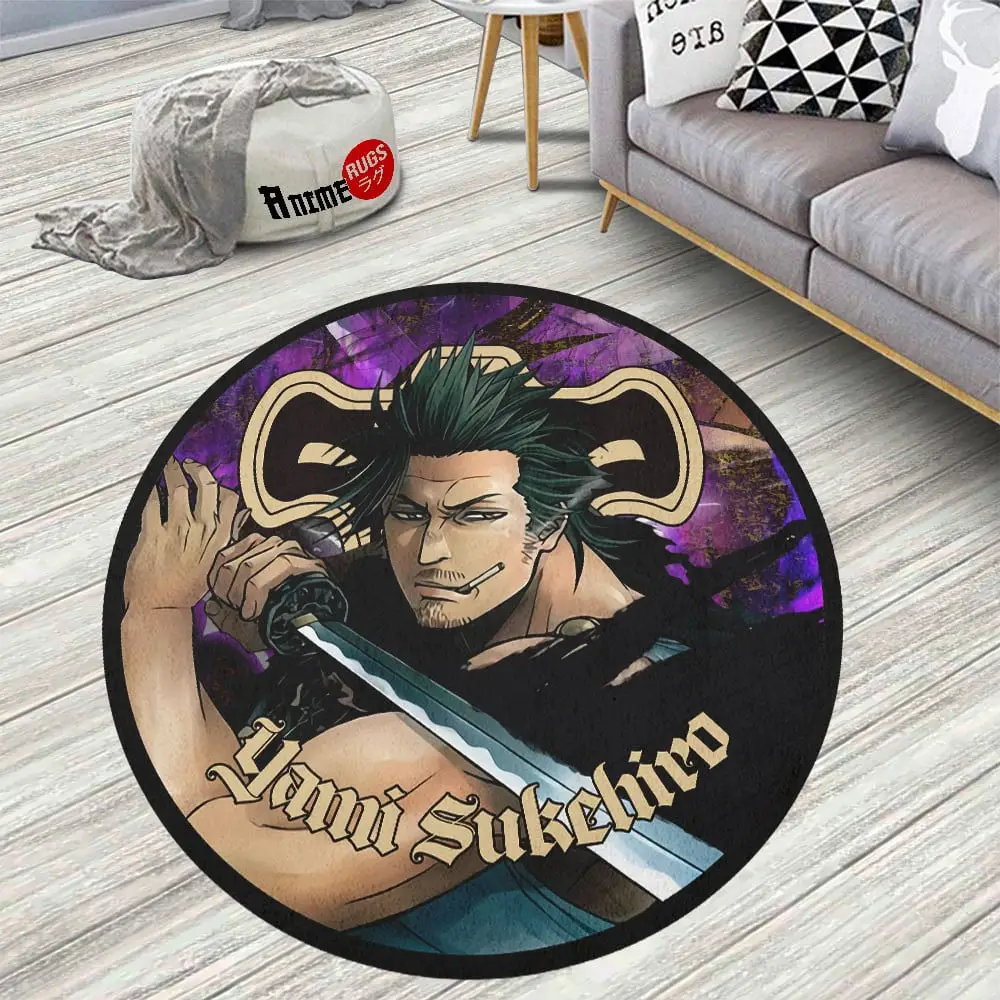 Black Bull Yami Sukehiro Skid-Proof Round Rug