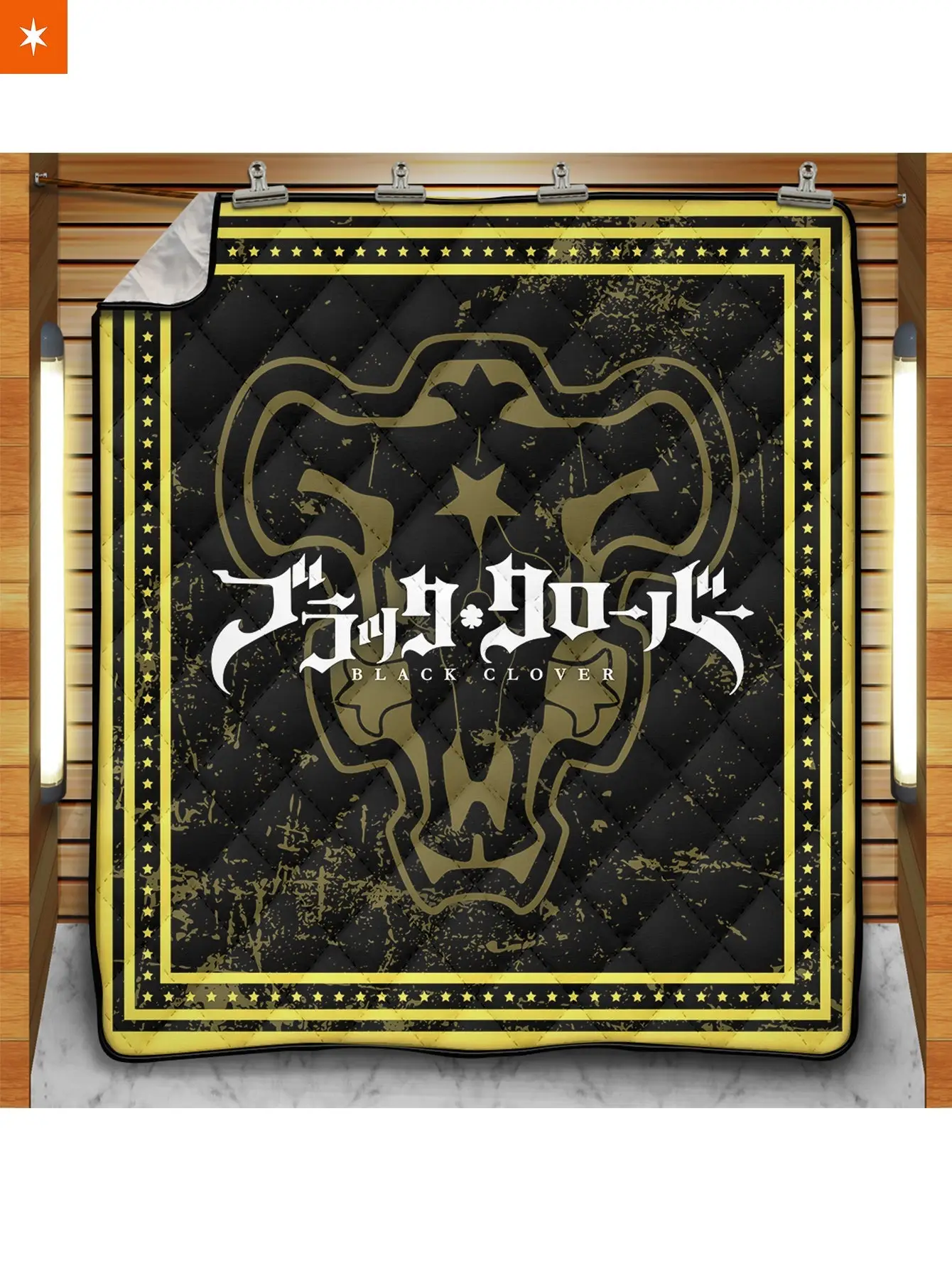 Black Clover Bulls Quilt Blanket