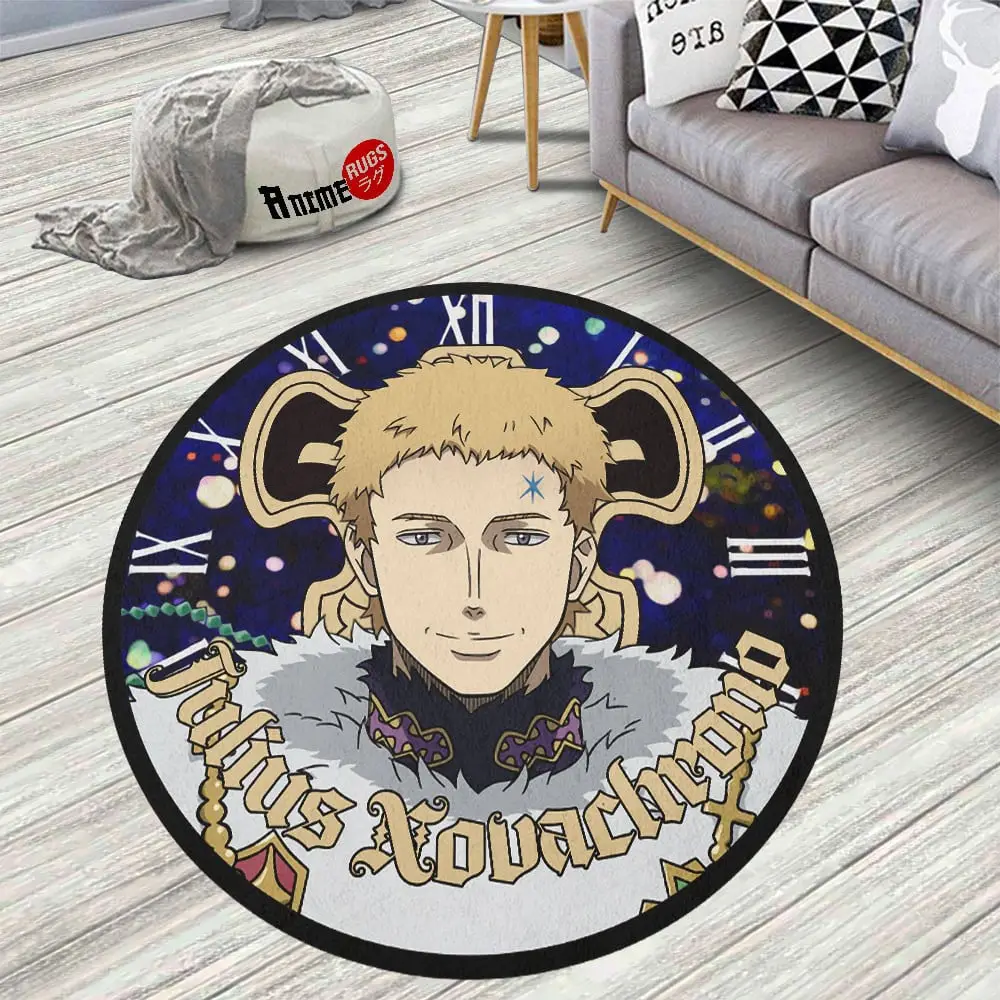 Black Clover Julius Novachrono Skid-Proof Round Rug