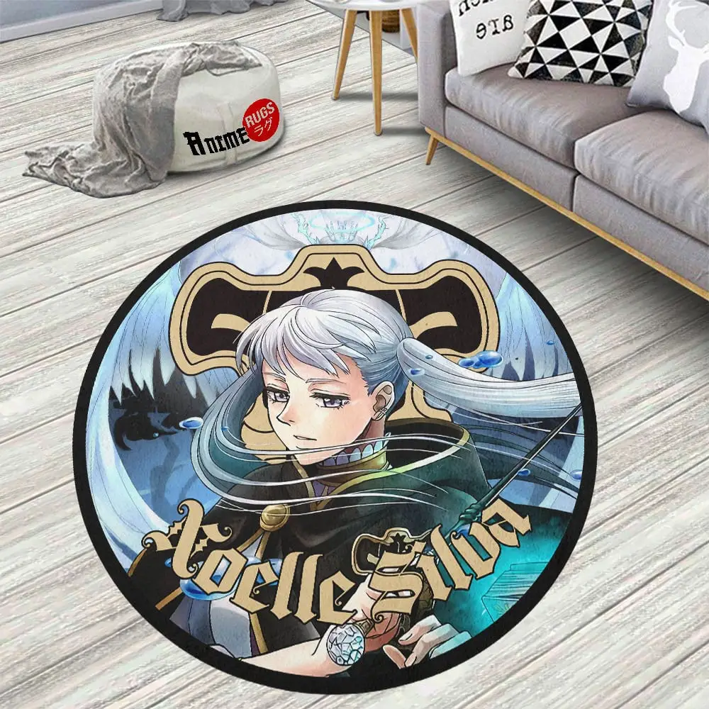 Black Clover Noelle Silva Skid-Proof Round Rug