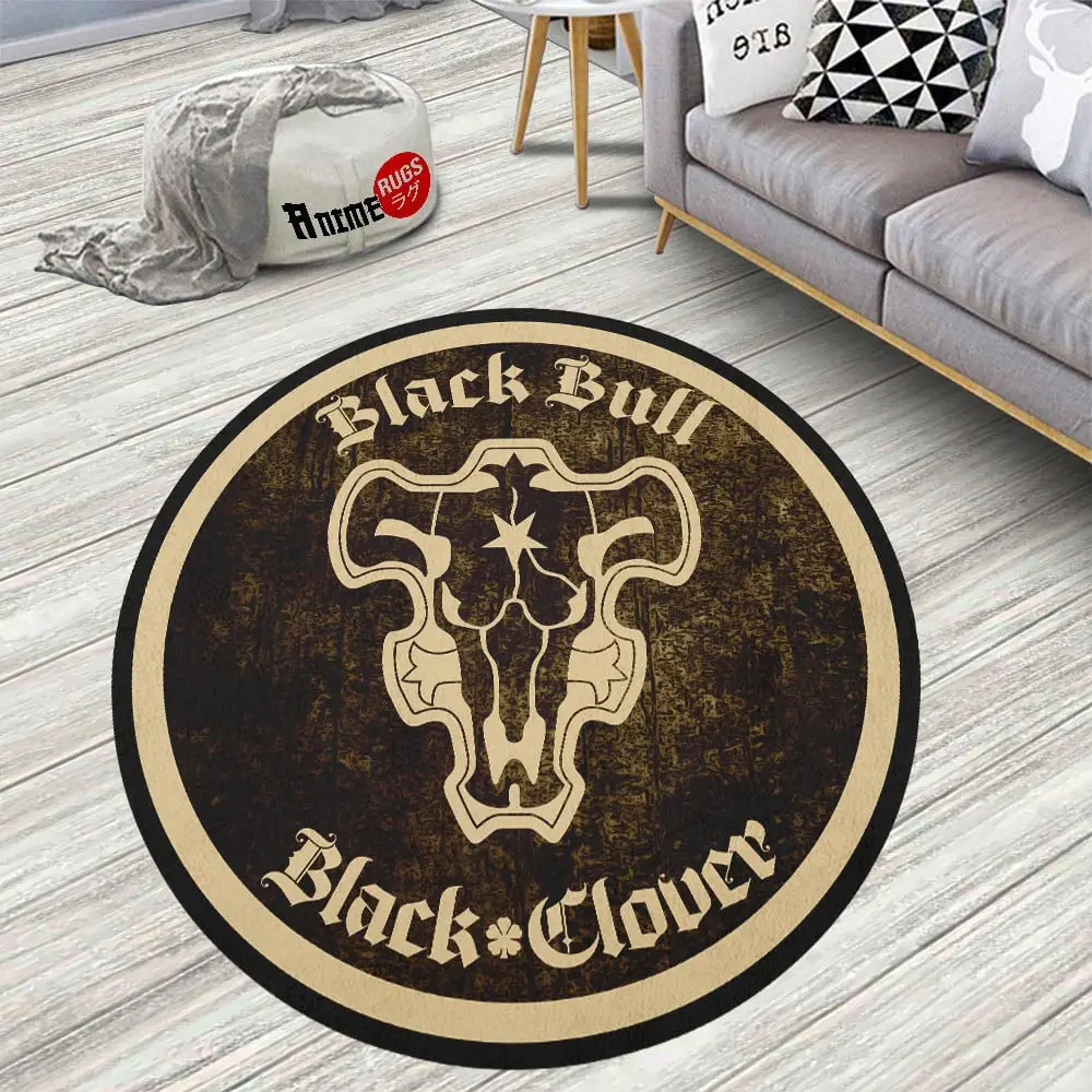 Black Clover Squads Black Bull Skid-Proof Round Rug