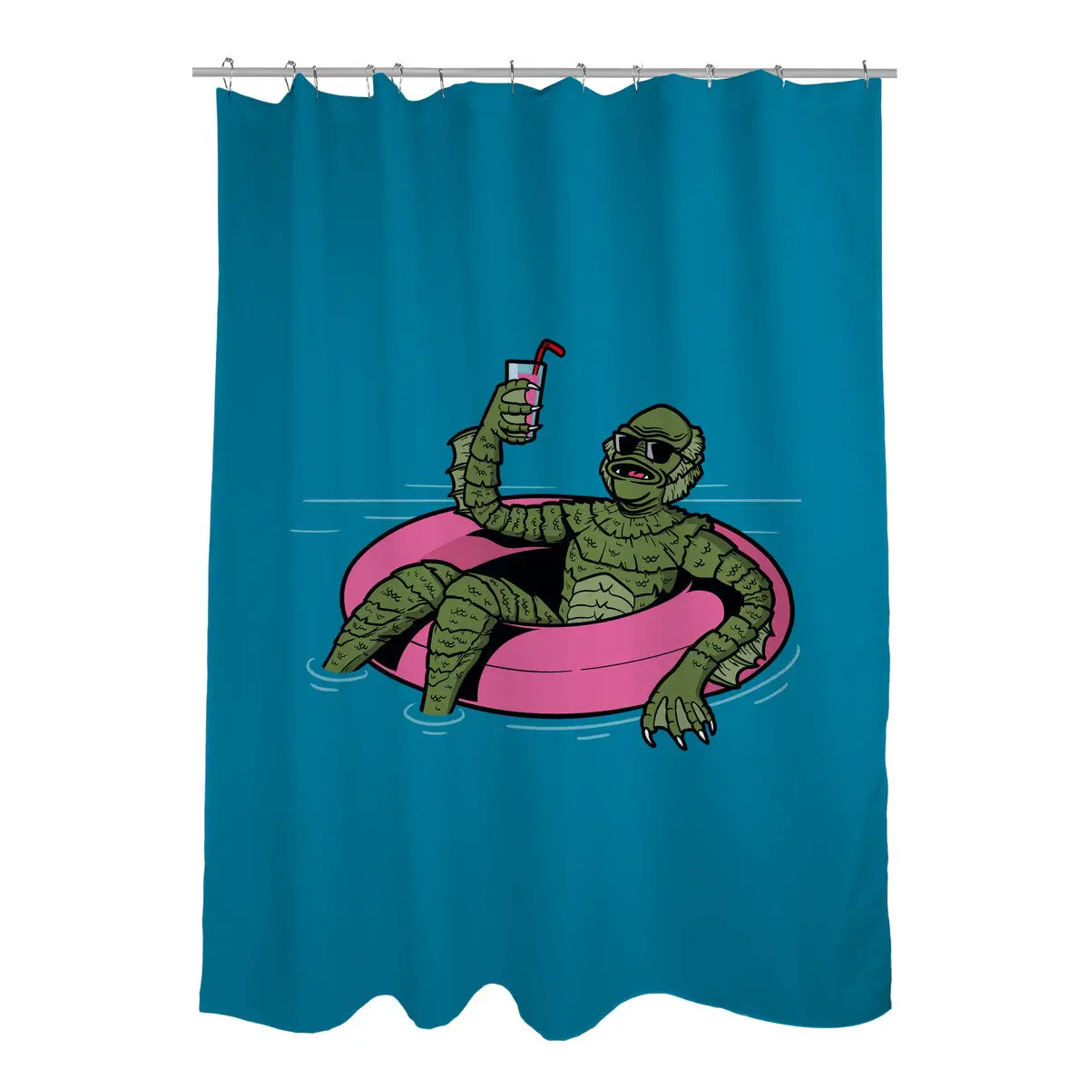 Black Lagoon Vibes Shower Curtains