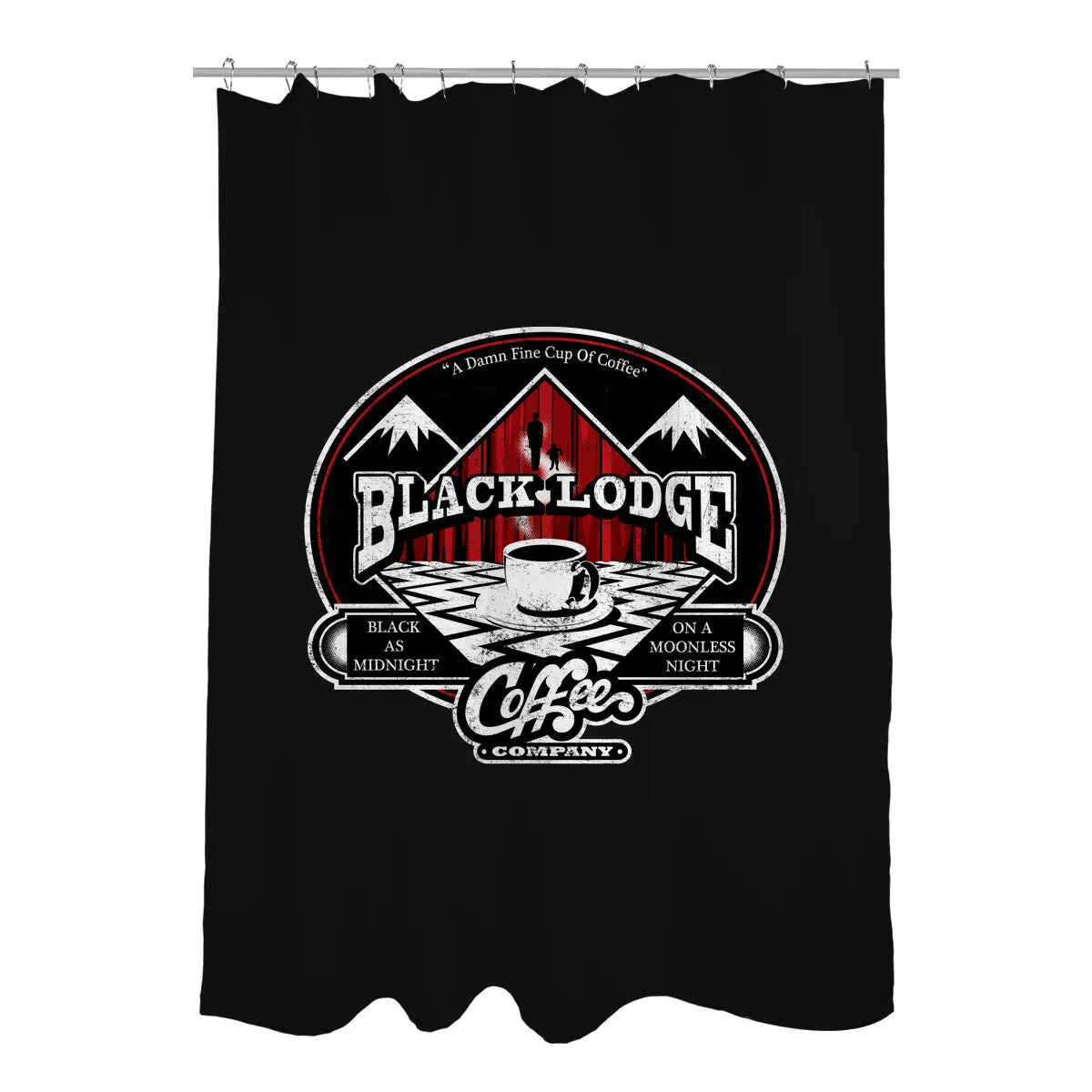 Black Lodge Coffee Company Shower Curtains