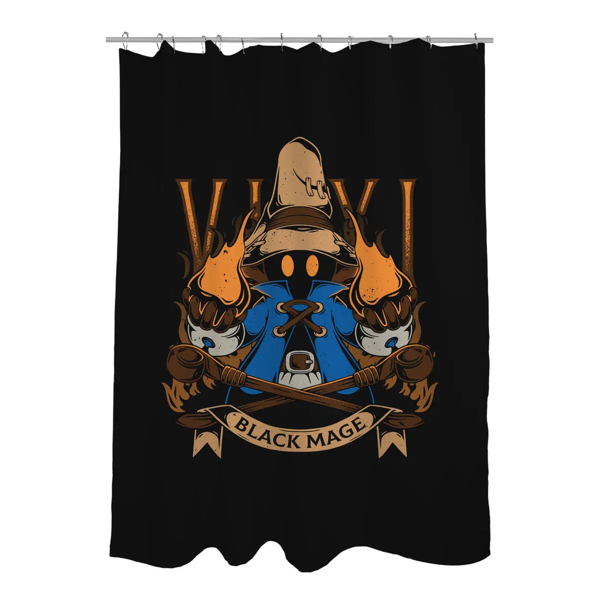 Black Mage Shower Curtains