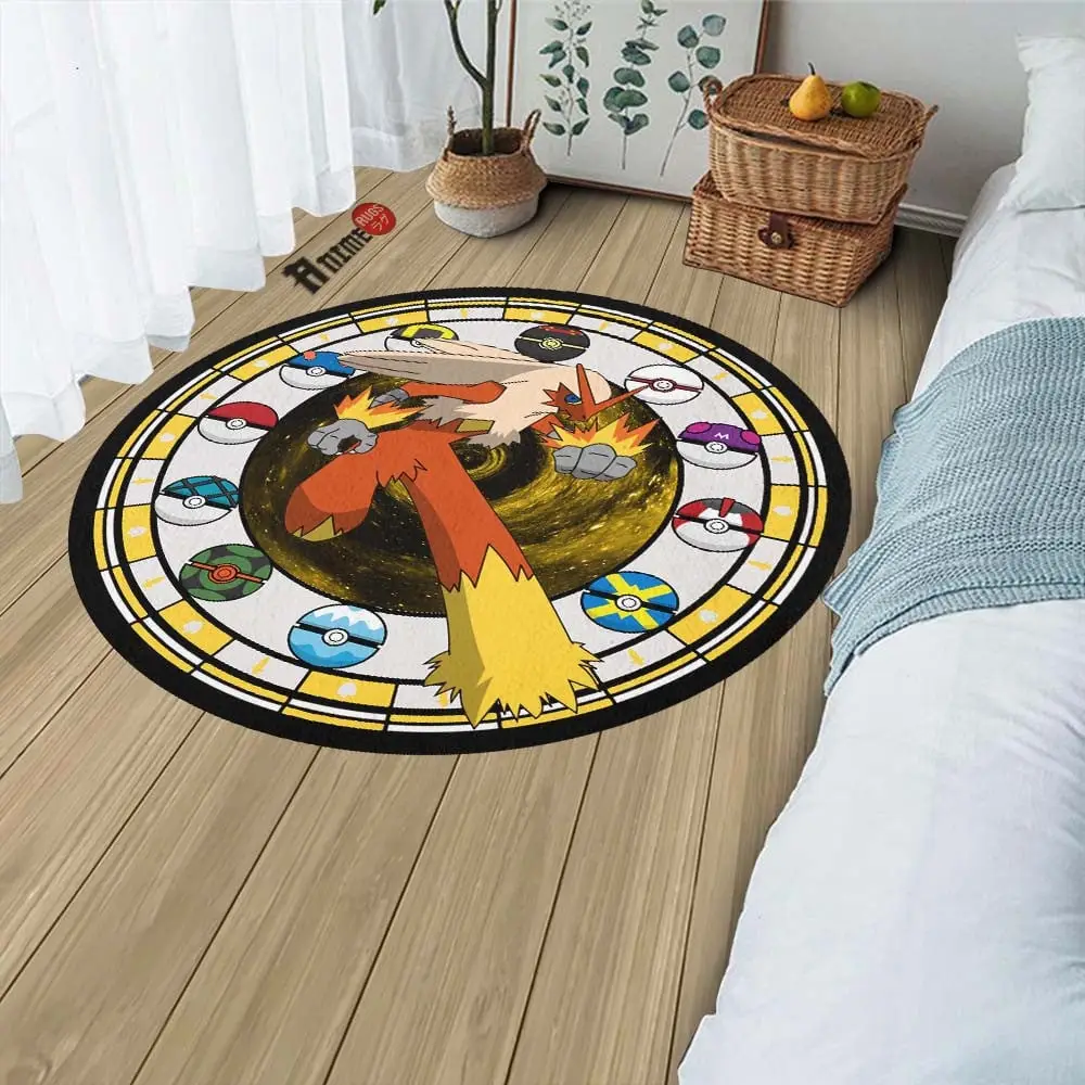 Blaziken Round Rug Custom Anime Room Mats