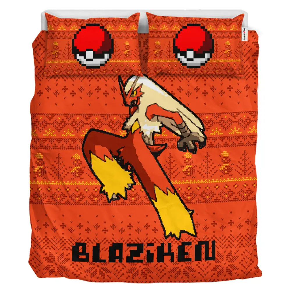 Blaziken Xmas Polyester Duvet Cover Set