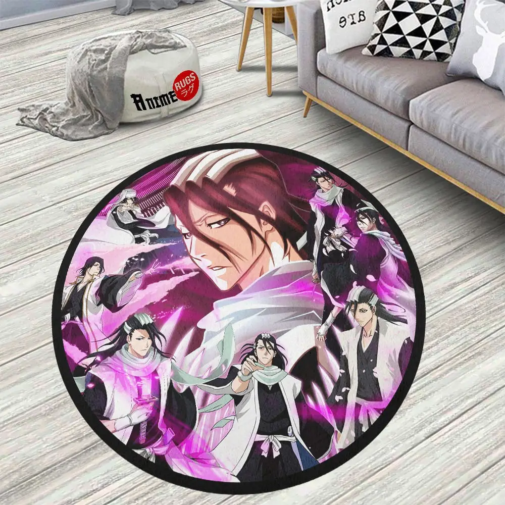 Bleach Byakuya Kuchiki Skid-Proof Round Rug