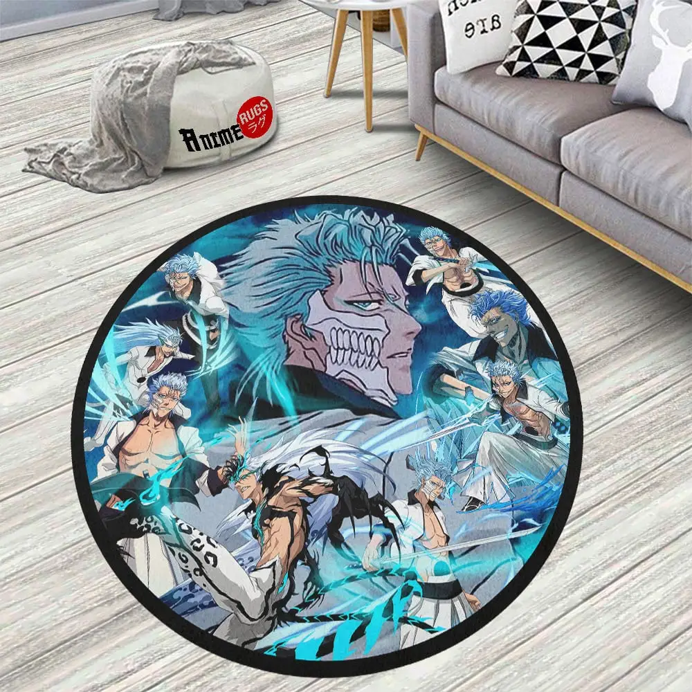 Bleach Grimmjow Jaegerjaquez Skid-Proof Round Rug