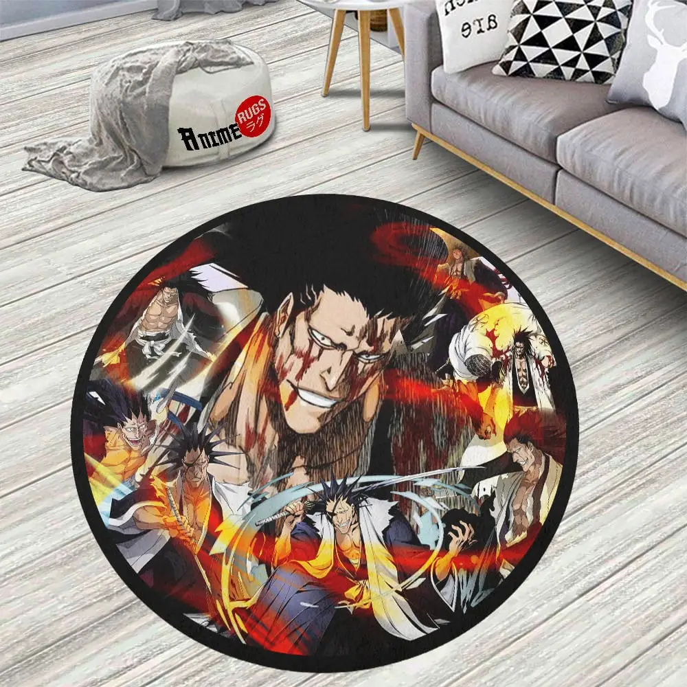 Bleach Kenpachi Zaraki Skid-Proof Round Rug