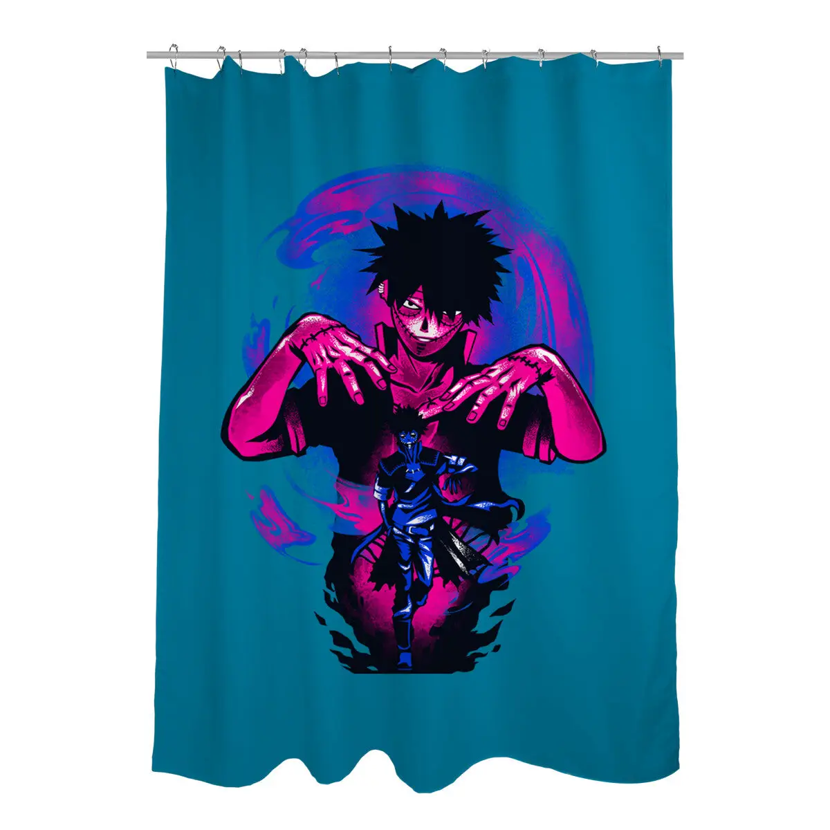 Blue Flame Dabi Shower Curtains