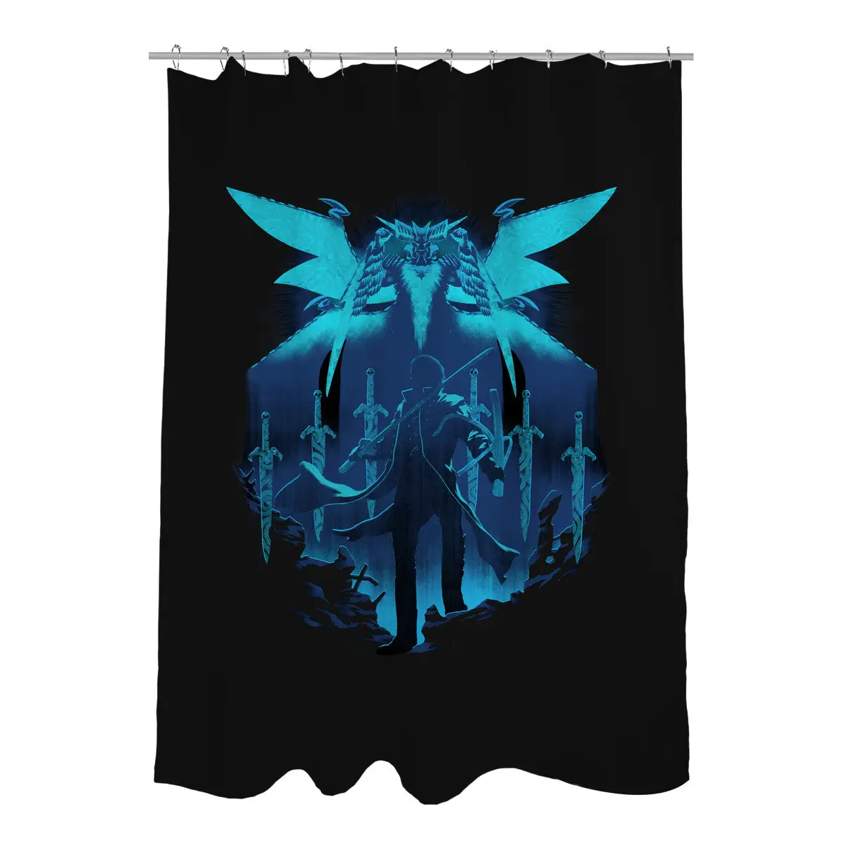 Blue King Shower Curtains