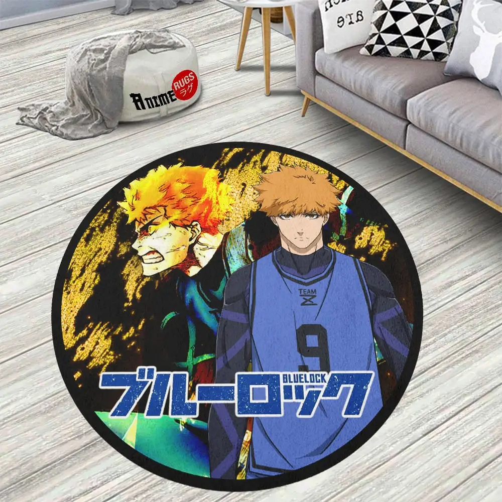 Blue Lock Rensuke Kunigami 9 Skid-Proof Round Rug