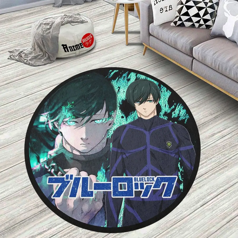 Blue Lock Rin Itoshi 10 Skid-Proof Round Rug