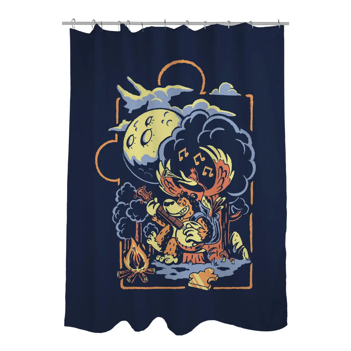 Bluegrassin With The Bear Shower Curtains