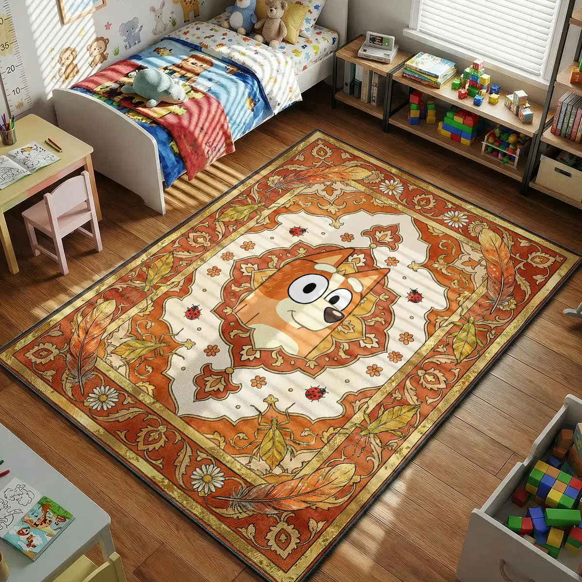 Bluey Bingo Autumn Rug - Kids Floor Mat