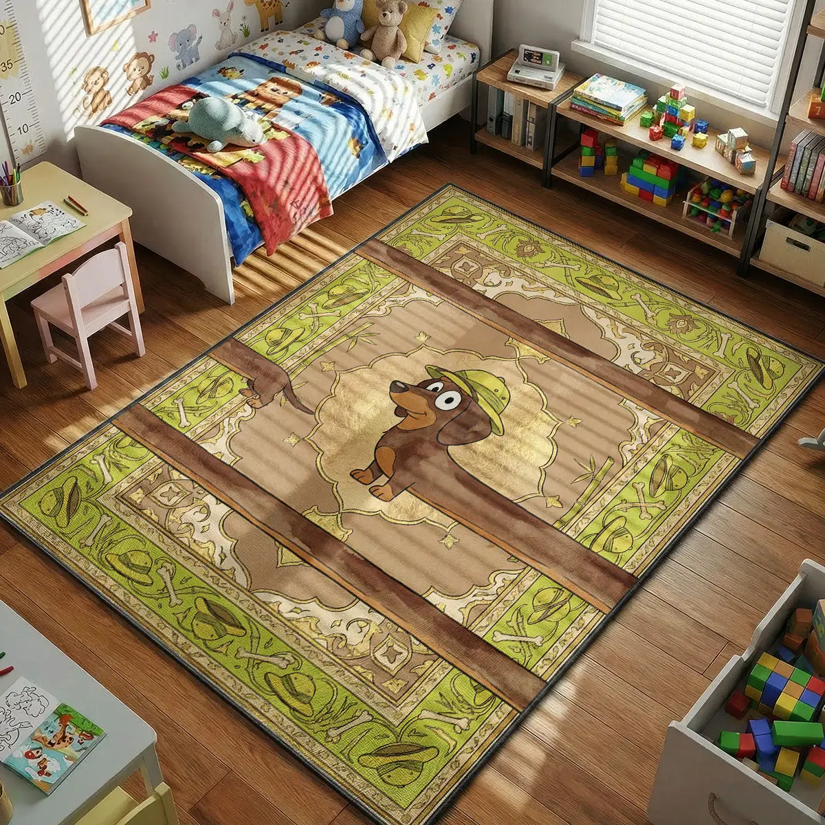 Bluey Snickers Safari Rug - Kids Floor Mat