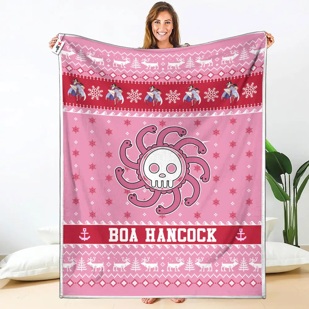 Boa Hancock Blanket Ugly Christmas Symbol Anime
