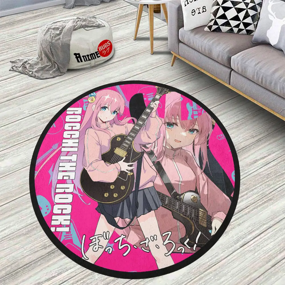 Bocchi the Rock Hitori Gotoh Skid-Proof Round Rug