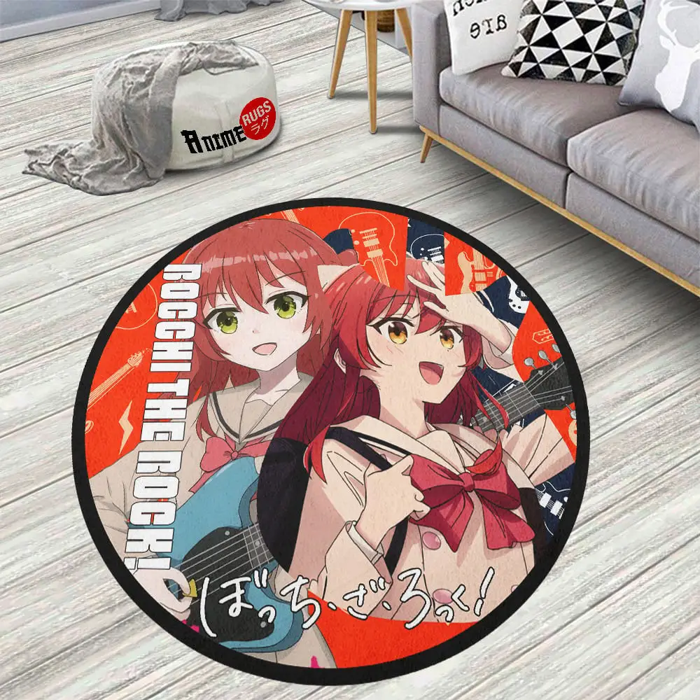 Bocchi the Rock Ikuyo Kita Skid-Proof Round Rug