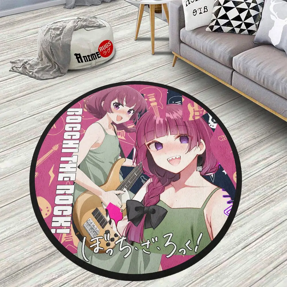 Bocchi the Rock Kikuri Hiroi Skid-Proof Round Rug