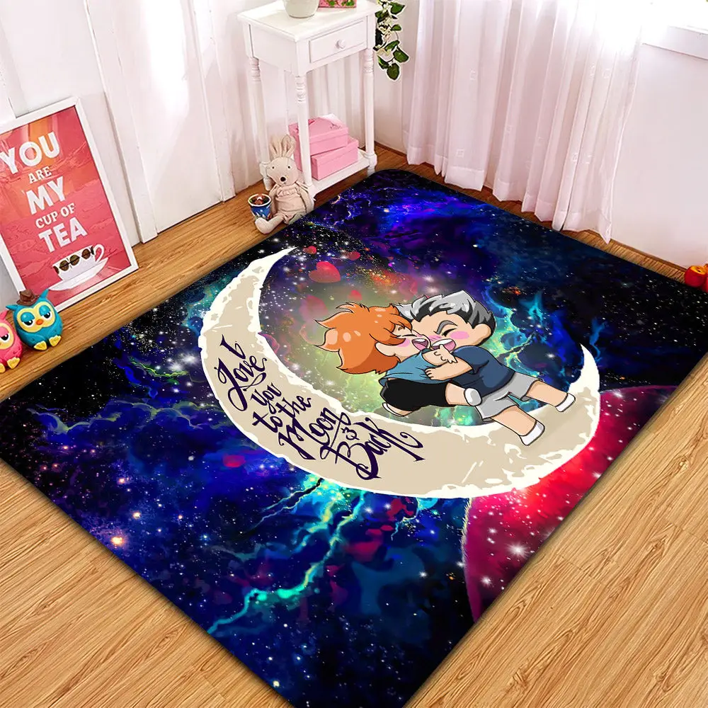 Bokuhina Love You To The Moon Galaxy Rectangular Area Rug
